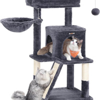 Gadvera Cat Tree - Widened Perch for Large Cats - Light Grey