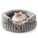 Gadvera Donut Cat Bed - Washable, Anti-Anxiety, Non-Slip for Cats & Small Dogs