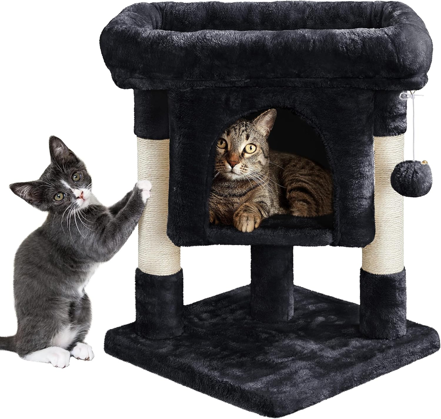 Gadvera 59cm Cat Tree - Scratching Post, Condo & Hanging Ball