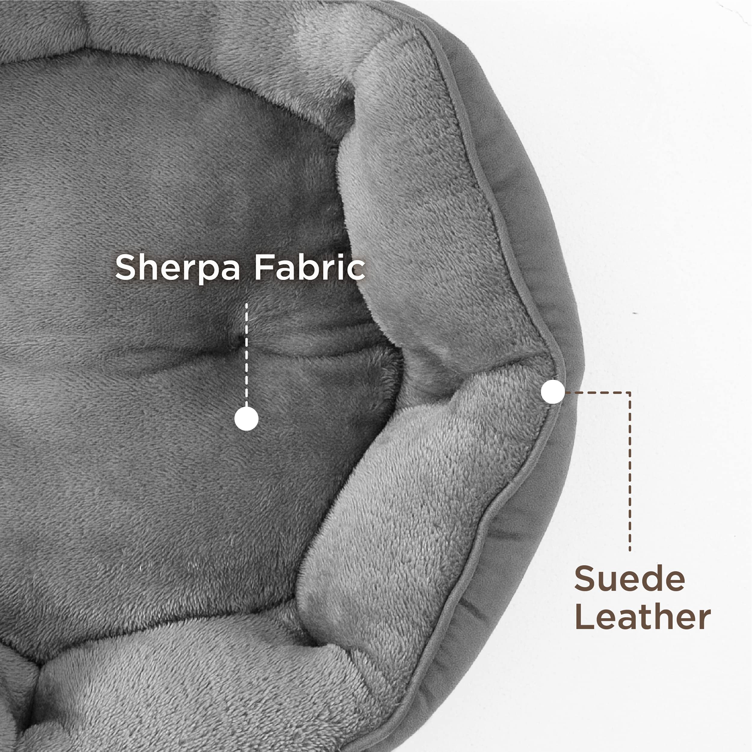 Gadvera Round Cat Bed - Washable, Slip-Resistant, Reversible Cushion