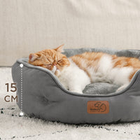 Gadvera Round Cat Bed - Washable, Slip-Resistant, Reversible Cushion