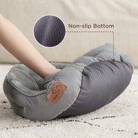 Gadvera Round Cat Bed - Washable, Slip-Resistant, Reversible Cushion