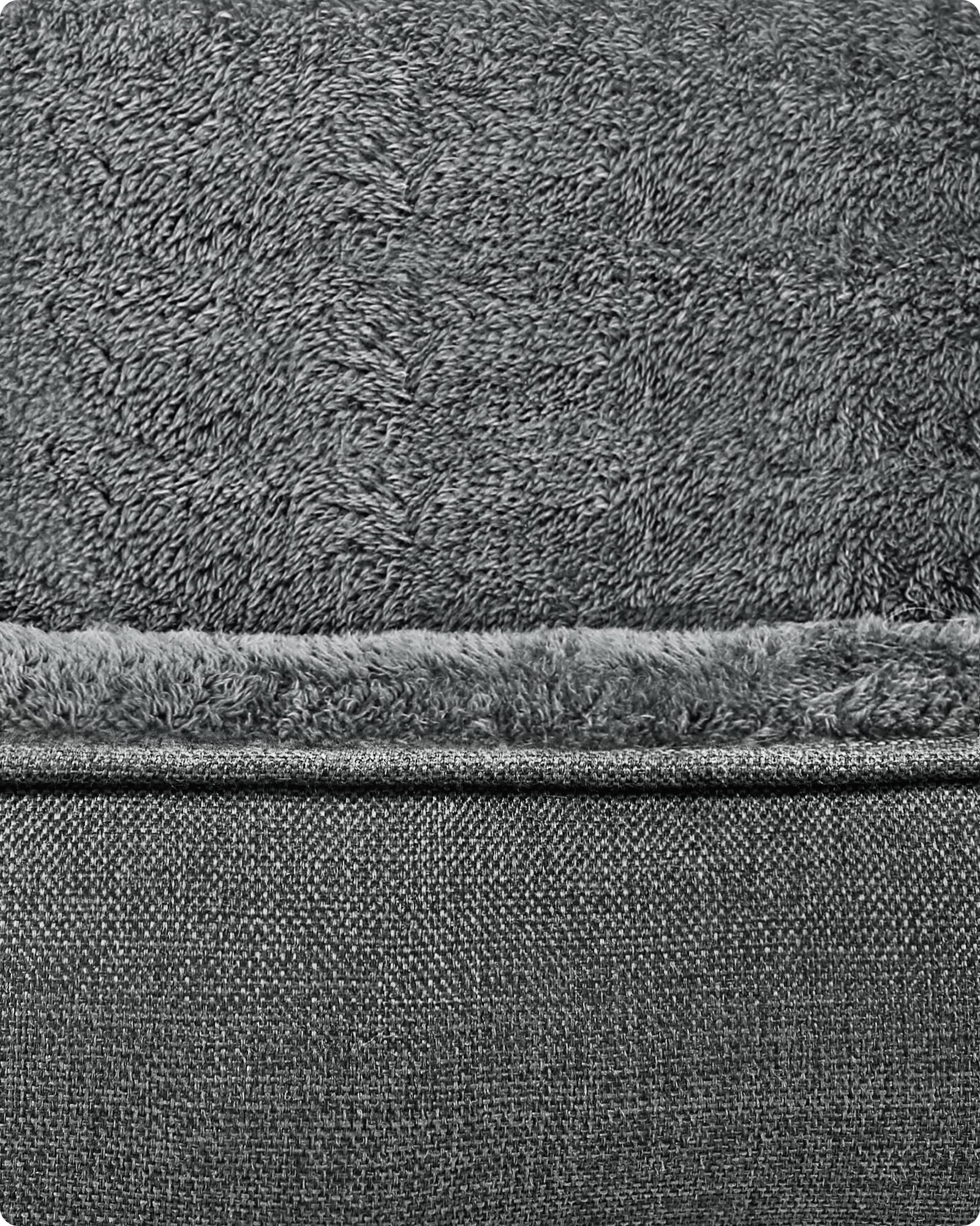 Gadvera Dog Bed - Linen-Look, Raised Edges, Non-Slip, Washable Cover, L (90x75x25cm)