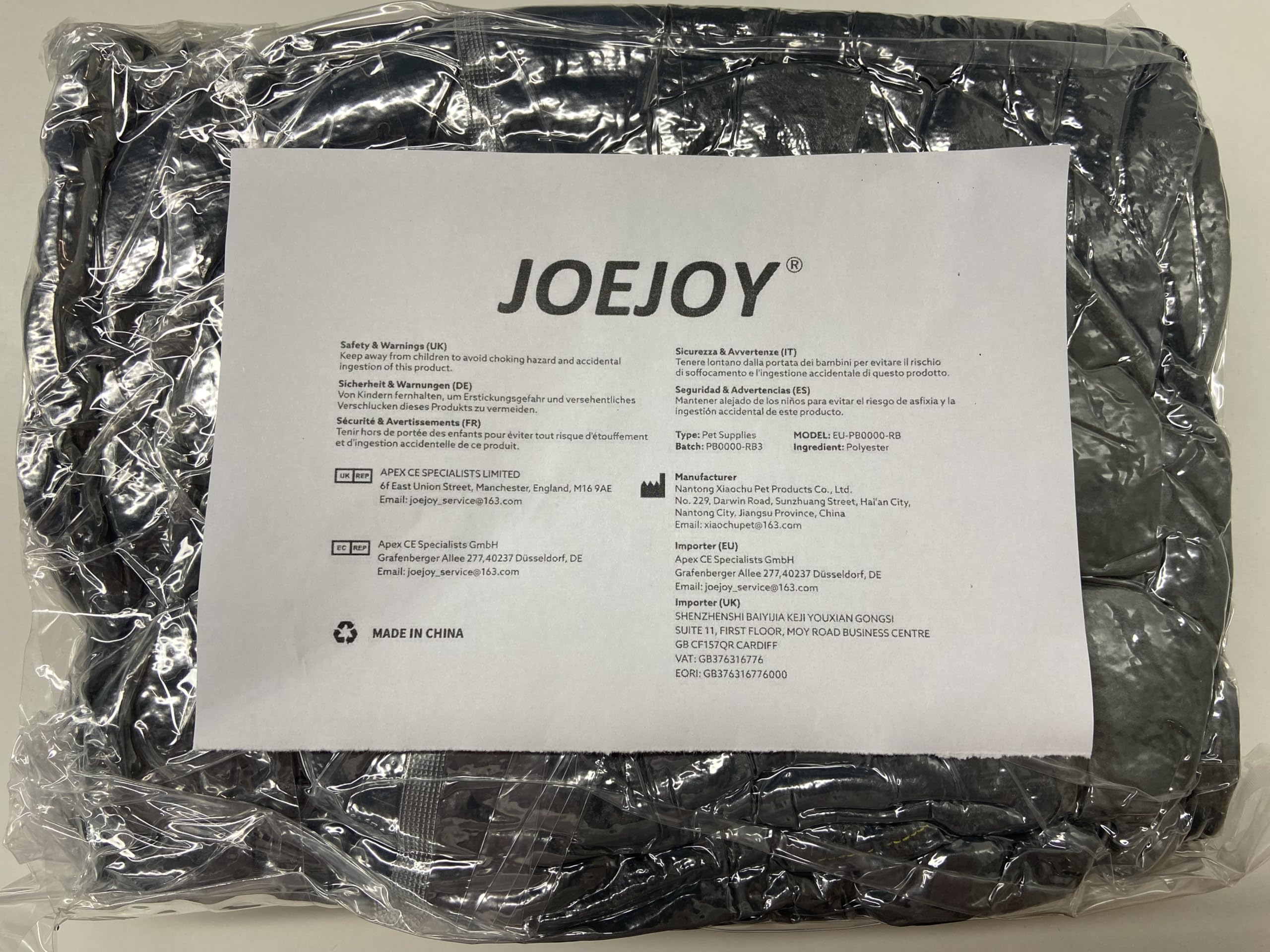 Gadvera Medium Dog Bed - Washable Plush, Non-Slip, Grey - Small, Medium, Large