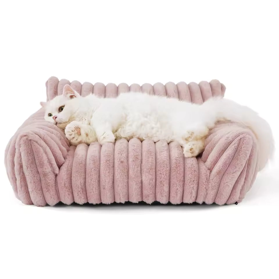 Calming Cat Couch Bed UK – Anti-Anxiety, Fluffy, Washable Pet Sofa for Cats & Dogs | Free Delivery