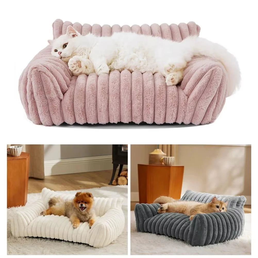 Calming Cat Couch Bed UK – Anti-Anxiety, Fluffy, Washable Pet Sofa for Cats & Dogs | Free Delivery