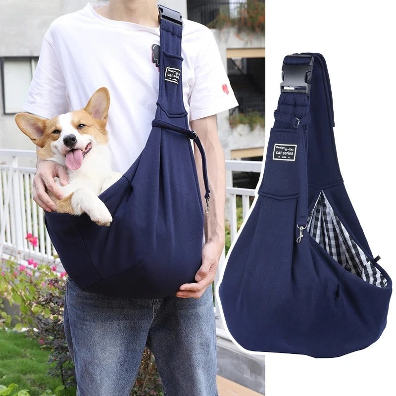 Adjustable Pet Dog Carrier Sling – Comfortable Outdoor Travel Shoulder Bag for Small Dogs & Puppies